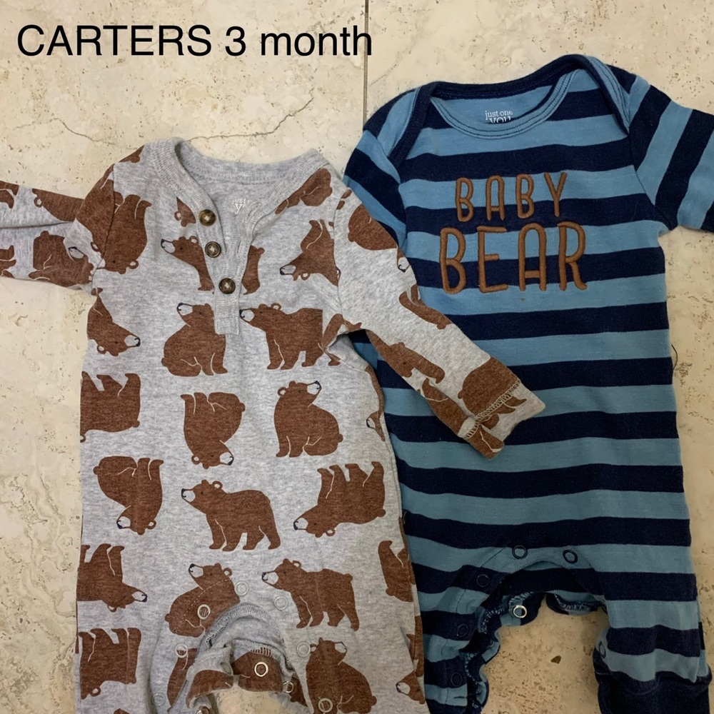 CARTERS 3 month baby bear set